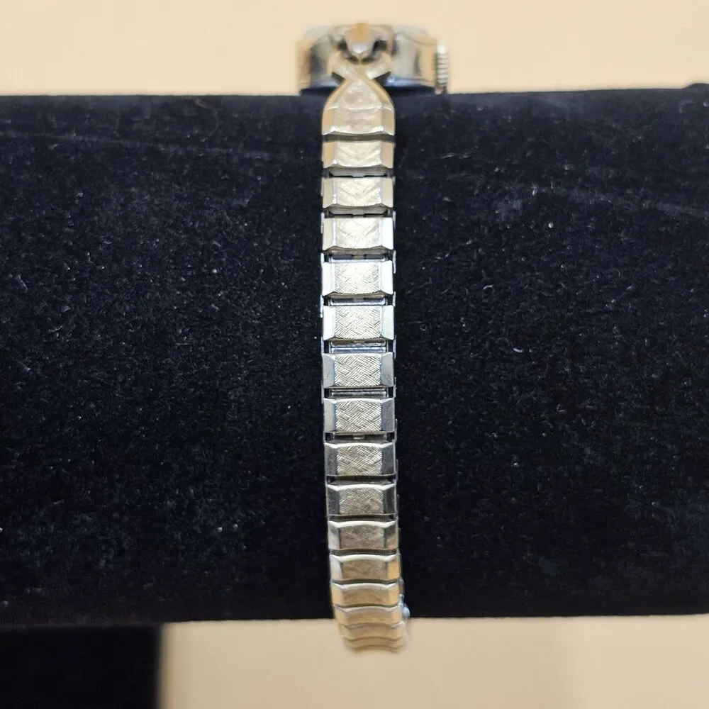 Vintage Benrus Ladies Cocktail Watch 10k RGP Bezel Speidel USA Band Runs Great